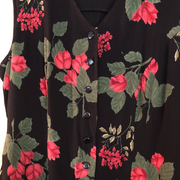 Jamie Brooke black and floral jumpsuit Size 16 - Picture 2 of 11